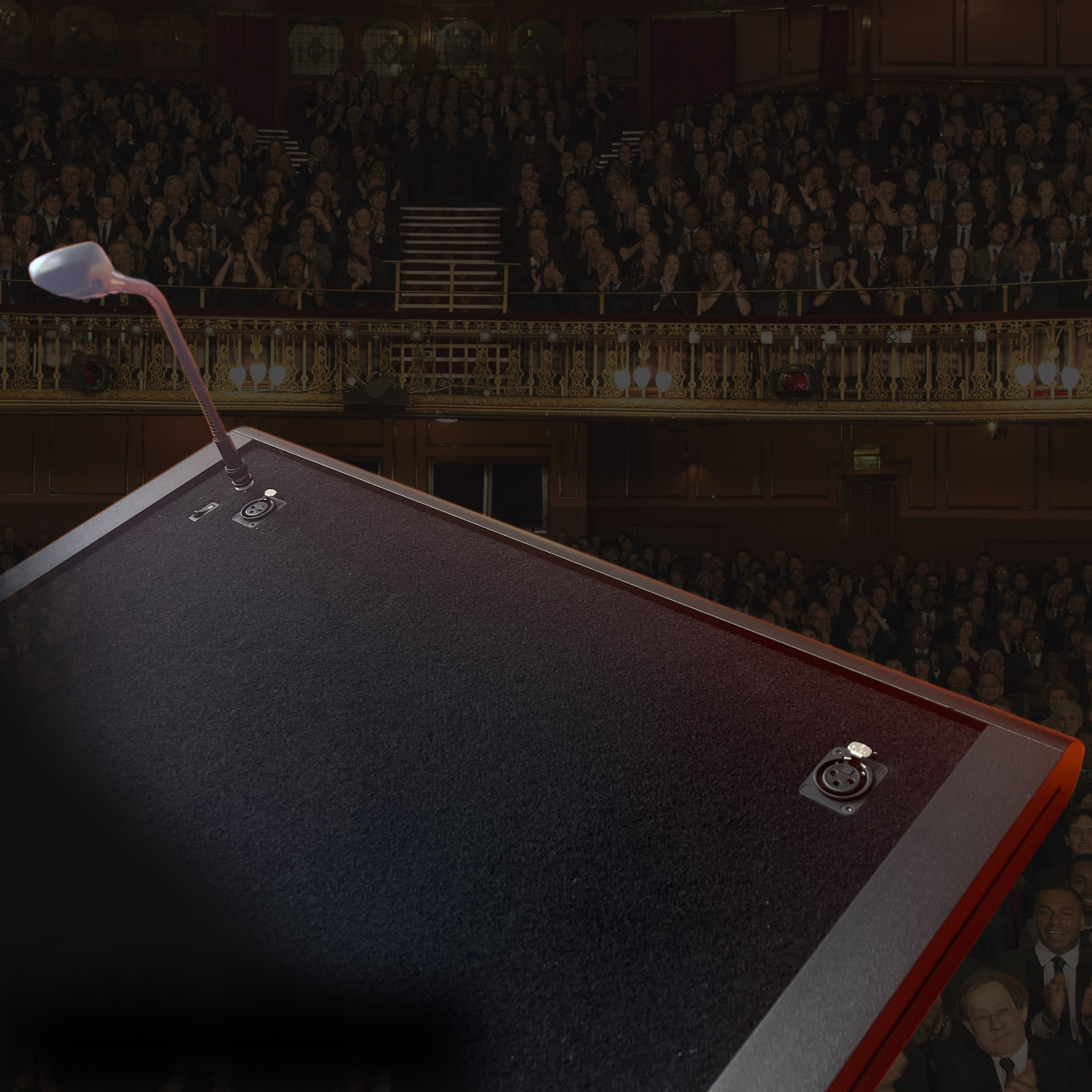 L20S Lectrum Classic Lectern – Dual XLR Inputs & Reading Light