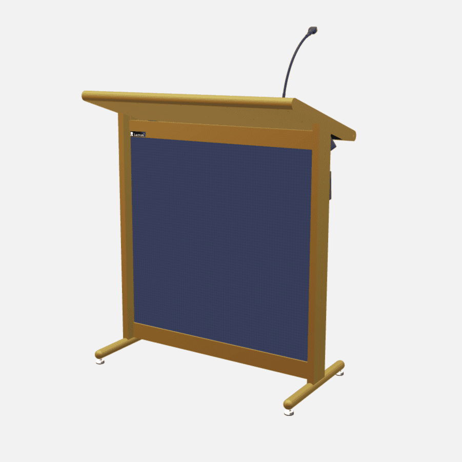 L900 Classic Lectern, extra wide, 2 XLR inputs, reading light & power supply