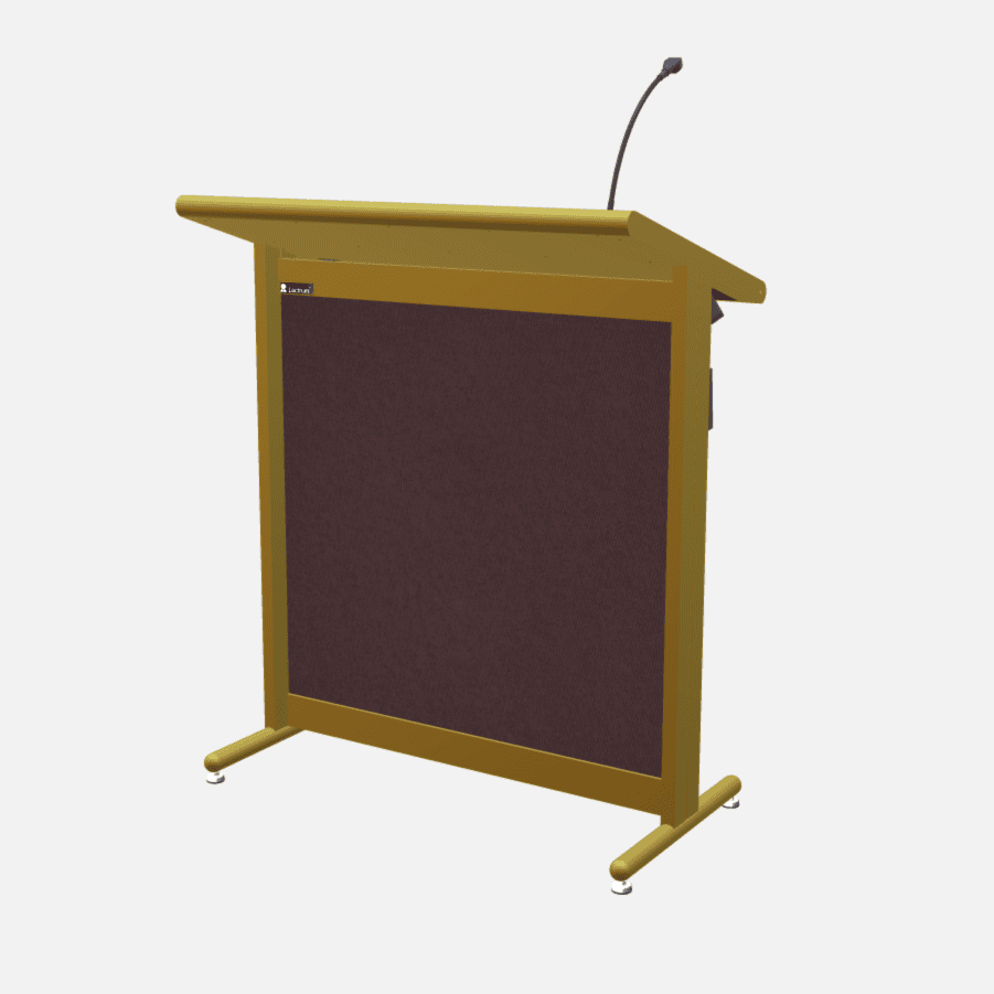 L900 Classic Lectern, extra wide, 2 XLR inputs, reading light & power supply