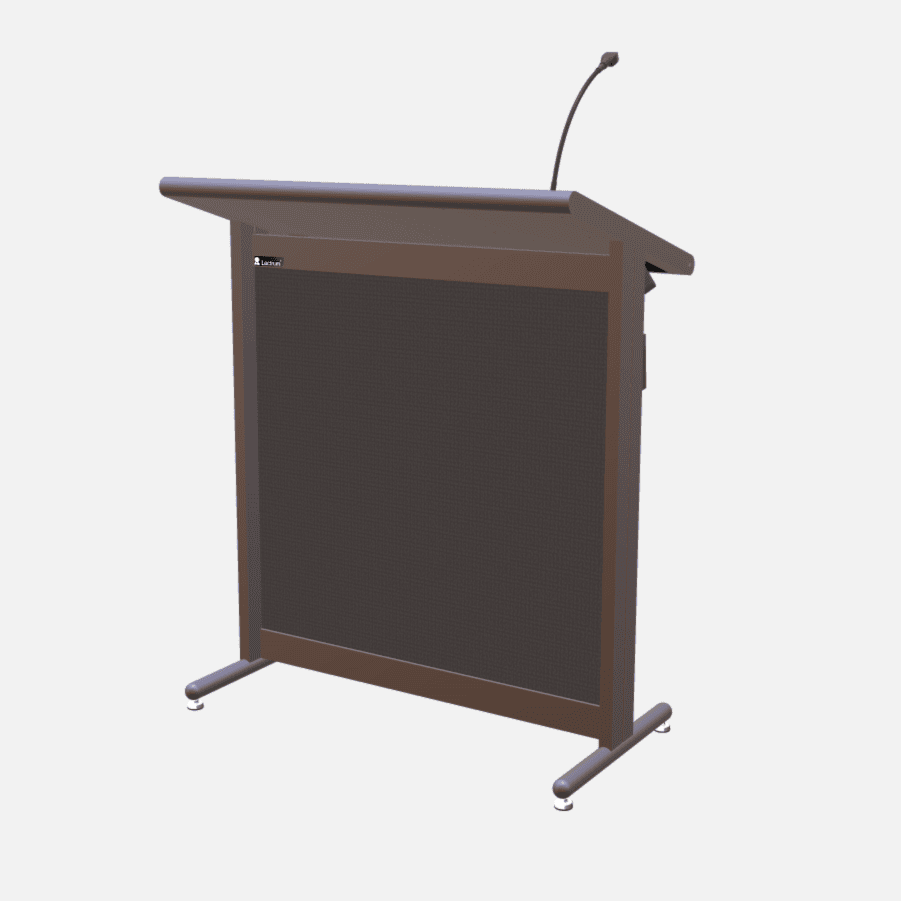 L900 Classic Lectern, extra wide, 2 XLR inputs, reading light & power supply
